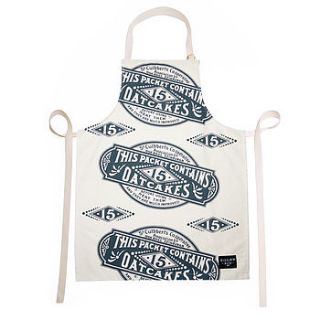 victorian oatcakes grey apron by gillian kyle