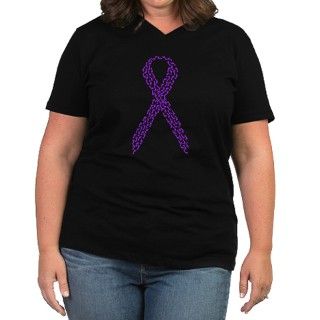 Purple Footprints Womens Plus Size V Neck Dark T  by PurpleFootprint