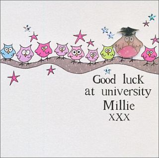 personalised good luck at university card by eggbert & daisy