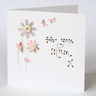 handmade mother's day card by kitty's