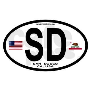 California Euro Oval Sticker   San Diego Sticker by Admin_CP1067458
