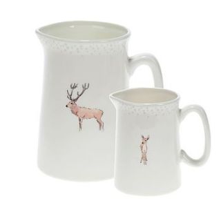 stag and snow china jug by sophie allport