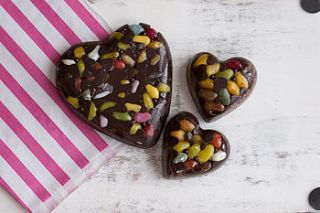 chocolate sweet heart   jelly beans by sweet trees