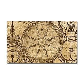 Vintage Compass Rose Collage Decal by retroandvintage