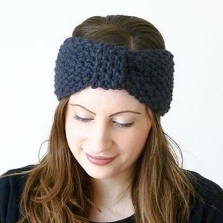 knitted turban knot headband by miss knit nat