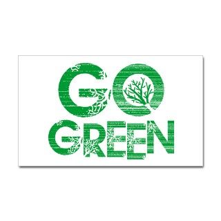 Go Green Rectangle Decal by reusabl