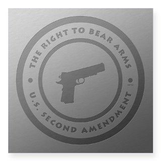 The Right To Bear Arms Square Sticker 3 x 3 by morningdance