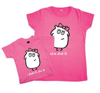 mother and child t shirt set by banana lane designs