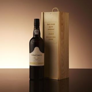 fine port in a personalised wooden gift box by intervino