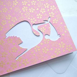 hand cut baby card by hello hadley paper