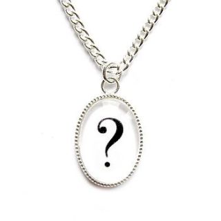 question mark necklace by the mymble's daughter