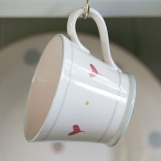 hand painted conical mug by susie watson designs