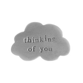 'thinking of you' cloud token by kutuu lifestyle