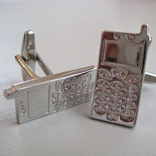 mobile phone cufflinks by chapel cards