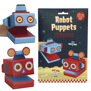 create your own robot puppets activity kit by clockwork soldier