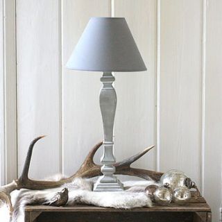 gustavian grey table lamp by magpie living
