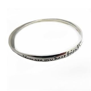 my best friend because engraved bangle by french grey interiors