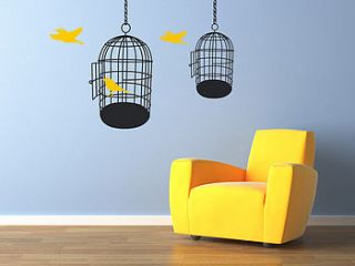 bird cages wall stickers by the binary box