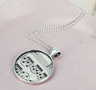 music score sheet pendant necklace pendant by ellie ellie