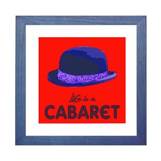 'life is a cabaret' glittered framed print by debono & bennett