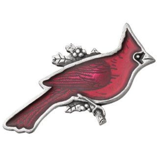 Cardinal Pewter Brooch Pin Jewelry