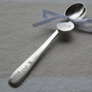 silver baby spoon by gracie collins