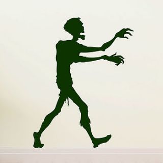 zombie halloween wall sticker by wall decals uk by gem designs