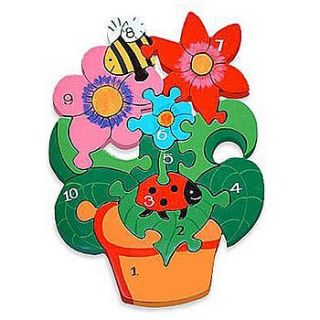 number flower pot jigsaw puzzle by edition design shop
