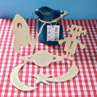 wooden stencil set craft kits by half an acre