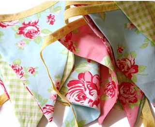 'rose' cotton bunting by hollie lollie