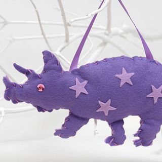 'make and sew' dinosaur sewing kit in purple by kitty kay   'make & sew'