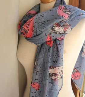 big bird print scarf by the forest & co