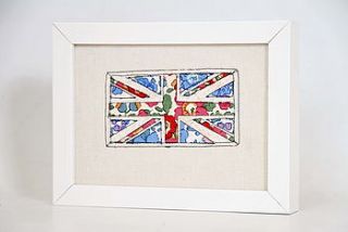 embroidered union jack artwork by the house of jam and weasel
