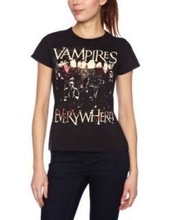 Plastichead Vampires Everywhere Fangs official women's black extra large t shirt Music Fan T Shirts Clothing