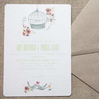free as a bird wedding stationery by wedding in a teacup