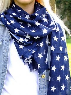oversized star print scarf by home & glory