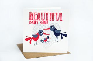 baby girl card by allihopa