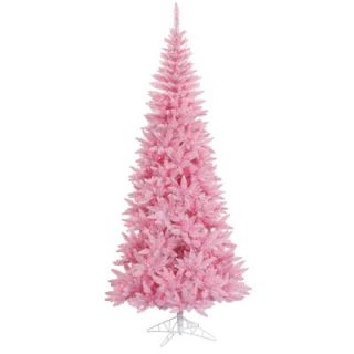 Pink Slim Fir Artificial Christmas Tree with 400 Mini Lights