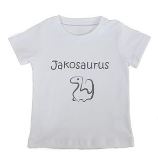 personalised dinosaur short sleeved t shirt by a for angels