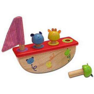 pop up rocking boat gift wrapped by knot toys