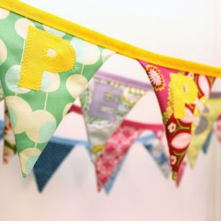 handmade personalised mini bunting by 2 green monkeys