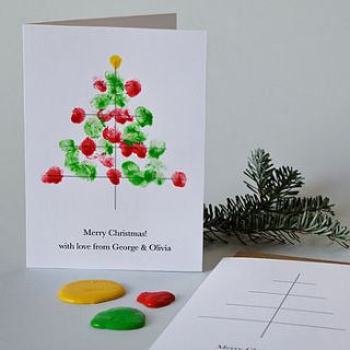 10 personalised finger paint christmas cards by twenty seven