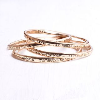 live, love, sing, dance bangles by bloom boutique