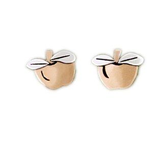Far Fetched Copper & Sterling Silver Apple Post Earrings Stud Earrings Jewelry