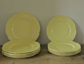 set of vintage dinner plates by homestead store