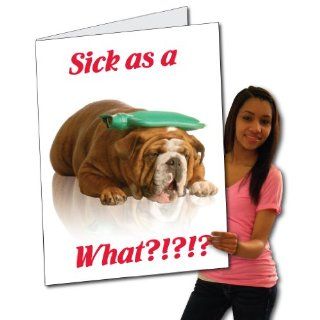 2'x3' Giant Get Well Card (Sick as Dog), W/Envelope Health & Personal Care