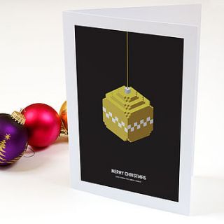 christmas in three d personalised card set by brough and ready