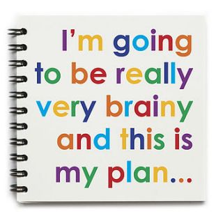 'i'm going to be really very brainy' notebook by two little boys