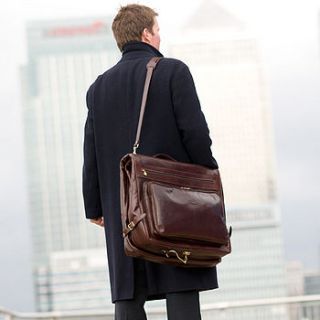 'rovello' suit / garment carrier by maxwell scott leather goods