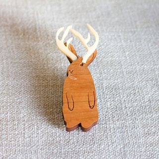 jackalope brooch by finest imaginary